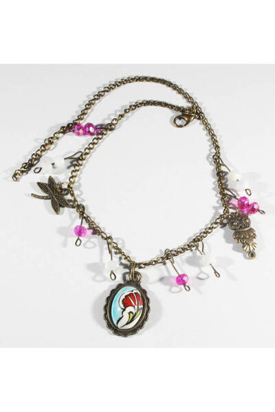 Çini Evi Blue Floor Hahal with Special Carnation Motif