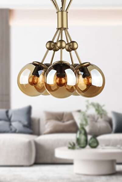 Begüsa Delf 5.li Avize Eskitme Bal Cam