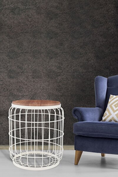 Begüsa Camellia Sehpa Krem Ahşap Ceviz