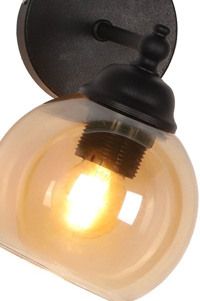Begüsa Ginza Sconce Black Flat Glass
