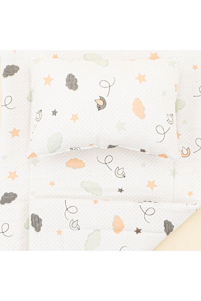 Yunikobaby Bird Muslin Diaper Changing and Opening Mat and Pillow Set
