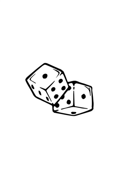 Generic Brand Byr002 Dice Sticker Auto Motor Laptop Wall Foil Sticker 20X16 c...