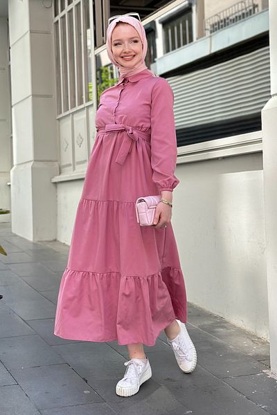 Gizce Dried Rose Meva Dress