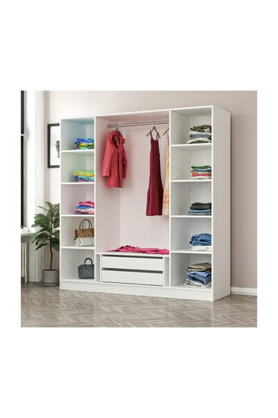 Minar Kale 4 Kapaklı Aynalı 2ç Dolap - Pera Ceviz