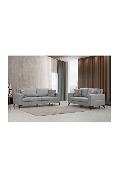 Minar Kristal 3+2 Koltuk Takımı Açık Gri