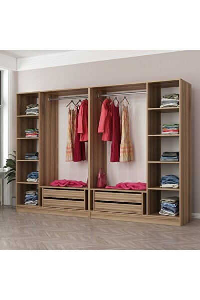 Minar Kale210 6 Bölmeli 4 Çek Giyinme Dolabı Dore