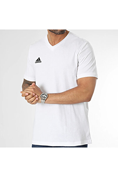 adidas Ent22 Tee Λευκό ανδρικό μπλουζάκι casual - HC0452