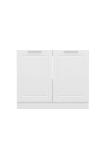 Minar Mutfak Modül Alt 2k 100cm Evye Dolap Beyaz Mebran C Beyaz