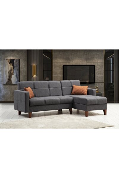 Minar Polya Köşe Koltuk - Koyu Gri 100