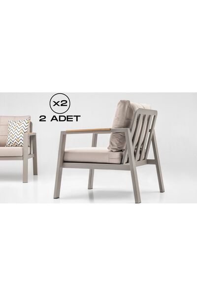 Vieno Home Garden Efes Mini Sandalye 2'li Cappuccino