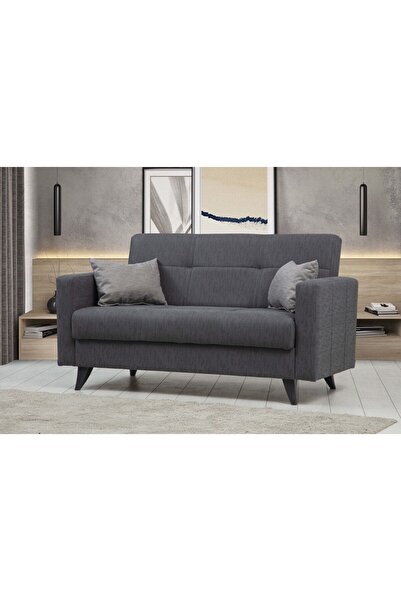 Minar Polya Ikili Koltuk-koyu Gri 100