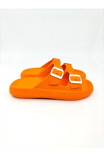 Apella Papuci Eva cu cataramă dublă portocaliu unisex pentru utilizare zilnică