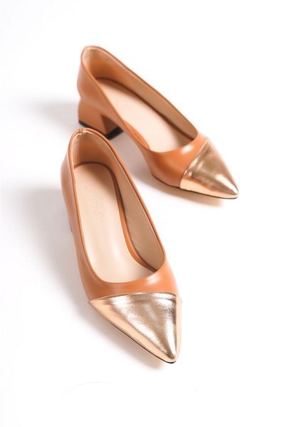Shoesers Дамски лъскави обувки с нисък ток и заострени пръсти, класически ежедневни балерини