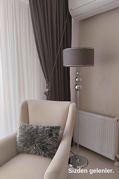 Vinner Krom Kaplama Üçlü Küre Düz Tekli Metal Ayak Lambader