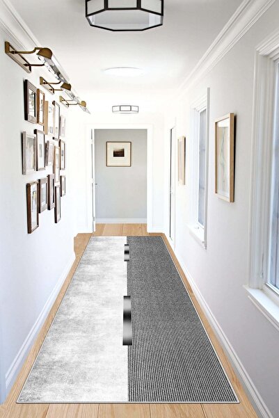 Lavita Home قابل للغسل في الغسالة، غير قابل للانزلاق، مقاوم للبقع، أداة قطع رمادية حديثة، سجادة للمطبخ