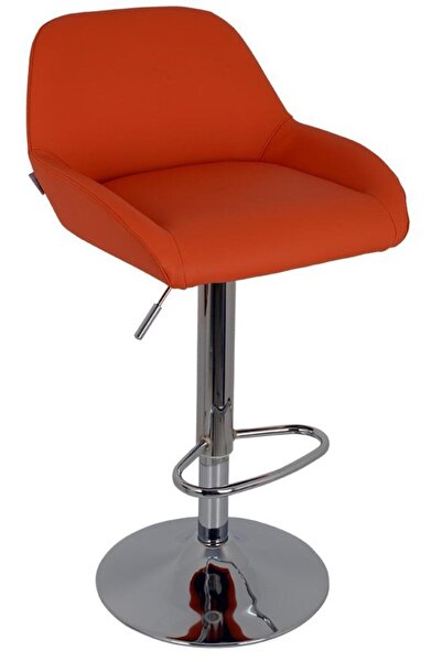 Bürocci Texas Bar Taburesi - Turuncu Deri - 9506s0123