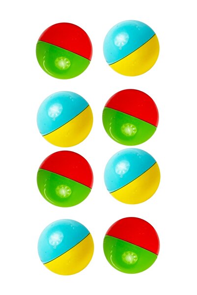 Toyaş 8 Adet 4 cm Şirin Çıngıraklı Bebek ve Kedi Oyun Topu Kolay Kavranan Çın...