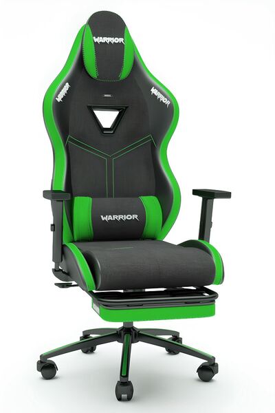 warrior Aragorn Kumaş Oyuncu Koltuğu - Yeşil - Ayak Uzatmalı Bilgisayar Sandalyesi - 1598b0513