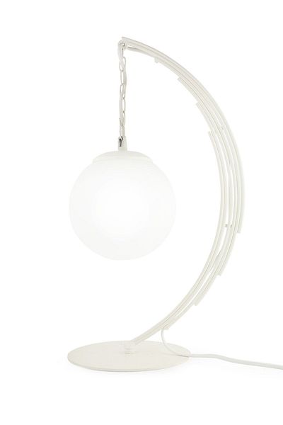 Begüsa Ayko White Lamp Table Glass
