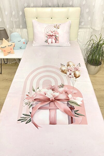 EVPANYA Kurdelalı Bohem Gökkuşağı Desenli Yatak Örtüsü ve Yastık Kılıfı