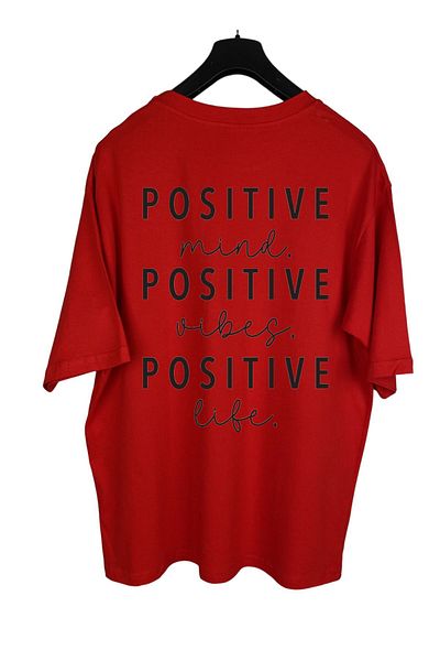 ZEYNGLAM Positive Mind Unisex Oversize Cotton T-Shirt - Comfortable Fit