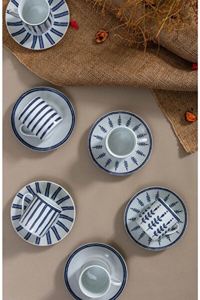 LCW HOME Mutfağım Desenli Porselen Türk Kahvesi Fincan Takımı 6'lı 5x5 Cm