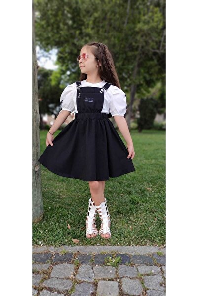 YARENKİDS فستان بناتي قصير الأكمام بالون بادي و جبردين جيليه