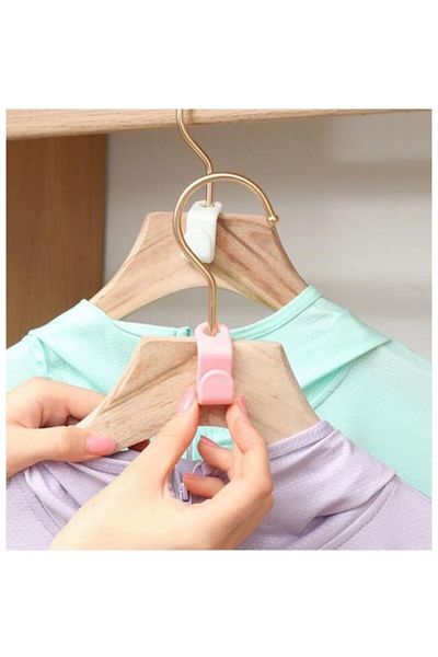 evinizin vitrini Hanger Multiplier Multi-Purpose Practical Organizer Clothing Hanger Multiplication Clip 10 Pieces