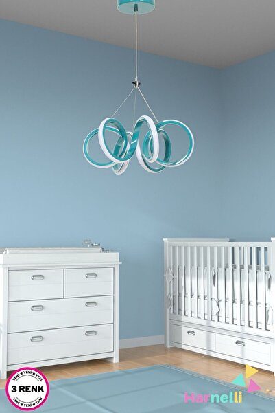 LUZ AMARİLLA MODERN TASARIM 30 Cm Çap 3 Renk Yanabilen Ledli Avize