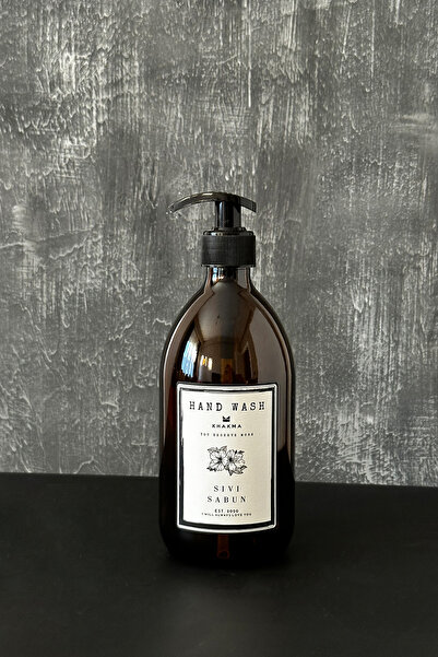 KHAKMA Μοντέρνο Amber Glass Liquid Soap Bottle 500 ml Soap Dispenser Hand Wash