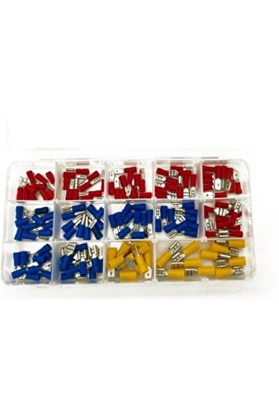 maasco 140 parça yarım izoleli kablo pabucu (dışı + erkek) 0,5-6 mm2 kablolar...