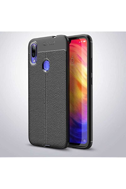 halkhouse Xiaomi Redmi Note 7 Kılıf Kamera Koruyuculu Niss Deri Görünümlü Sil...