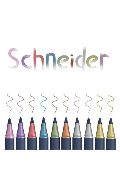 SCHNEIDER Paint-it 050 - 0.4mm Metallic Roller Pen, 10 Pieces Metal Tube