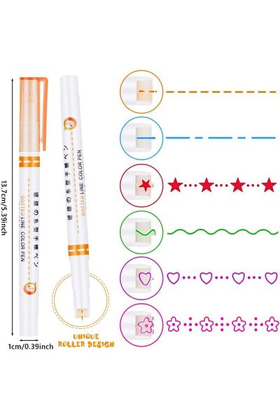 Modellino 6-Piece Patterned - Phosphorescent Line Highlighter Linear Color Collet
