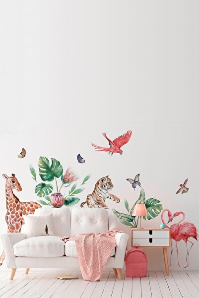 Kt Grup Safari Dünyası Yavru Hayvanlar Zürafa Kaplan Flamingo Papağan Ve Kele...