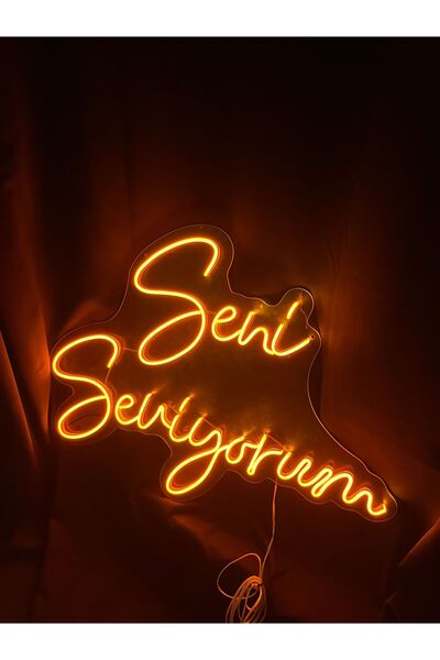 vinyuup Seni Seviyorum - Dekoratif Duvar Aydınlatması Neon Led Yazı Evlilik T...
