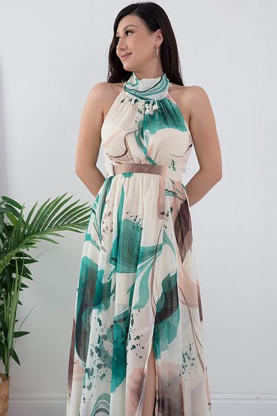 PULLIMM Rochie din șifon cu guler Halter - GRS3242