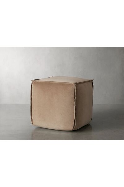 hoom concept NORDE KADİFE PUF KAHVERENGİ