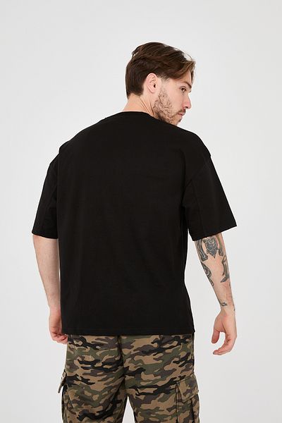Ghetto off limits Μαύρο μπλουζάκι Oversize Ghetto Basic