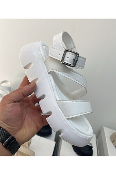 Fashion feet صندل بحزام واحد وشريط للكاحل بنعل بولي