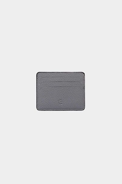 Grande 0530 Model - Gray Genuine Leather, Super Slim Unisex Card Holder