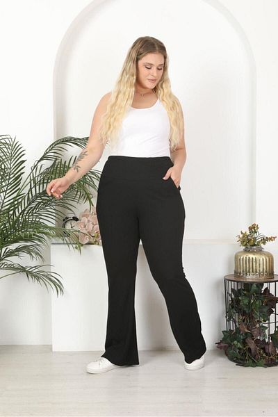 EMEZ Black trousers with ribbed waist bodice