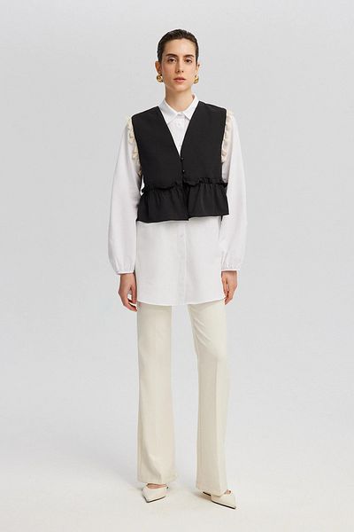 Touché Privé Vest Tassel Detailed Shirt