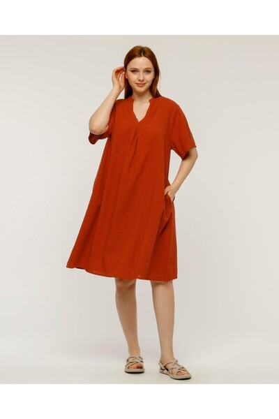Karadeniz Noble Linen Dress - Pearl of Elegance, Simple Elegance