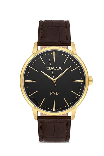 Omax Leather Men's Watch - 00PR0041Q002 Model
