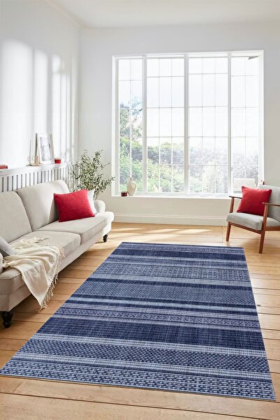 EY HOME Modern Kilim Desenli Dijital Kaymaz Taban Yıkanabilir Yolluk Mutfak S...