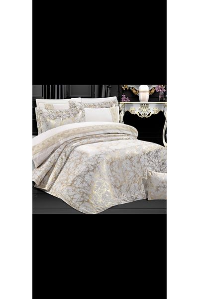 BALADI HOME Double Bedspread - 4 Piece Set, Gilded and Dowry Box