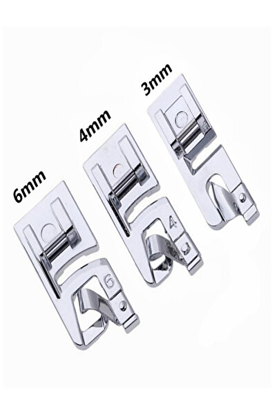 Singer Lüx Singer Beko Zetina Janome Uyumlu Kıvırma Ayak Seti 3mm-4mm-6mm Rj-103 Ve Makas