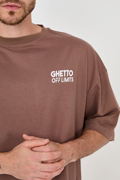 Ghetto off limits Baby Blue Oversize T-shirt - Πίσω Εμπριμέ Ghetto