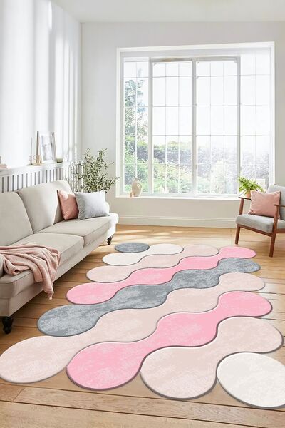 EY HOME Dijital Baskılı Kaymaz Taban Yıkanabilir Lazer Kesim Yolluk Mutfak Sa...